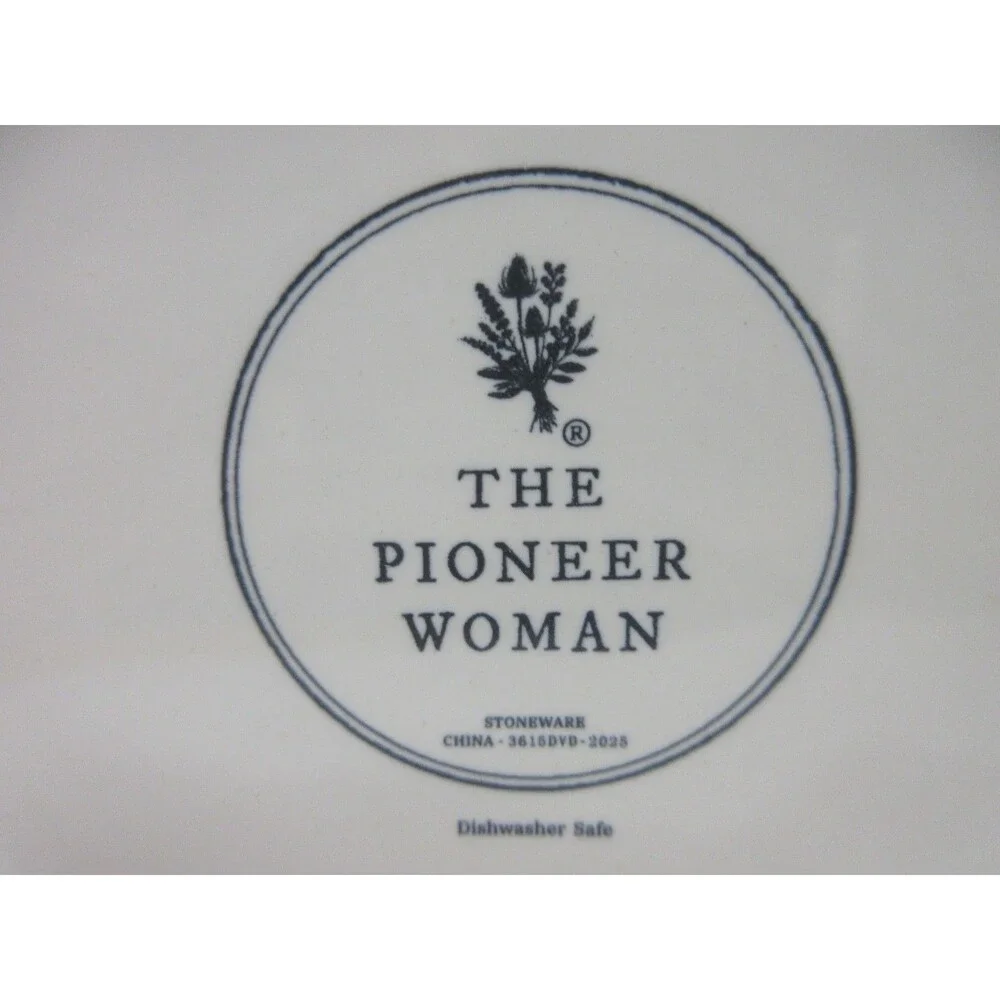 Pioneer Woman Vintage Lace Linen 9 inch White Ceramic Pitcher New